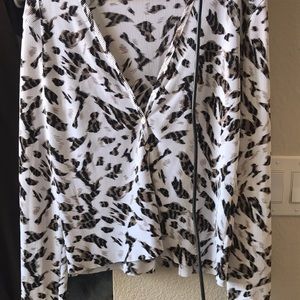 Leopard print blouse.